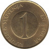 Монета. Словения. 1 толар 2004 год. ав.