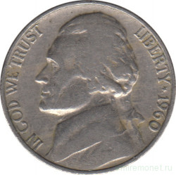 Монета. США. 5 центов 1960 год.