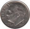 Монета. США. 10 центов 1997 год. Монетный двор P. ав.