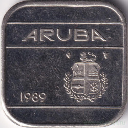 Монета. Аруба. 50 центов 1989 год.