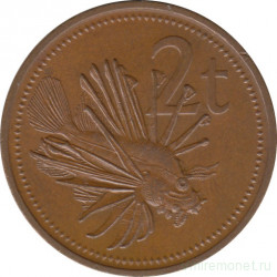 Монета. Папуа - Новая Гвинея. 2 тойя 1975 год.