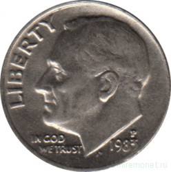 Монета. США. 10 центов 1983 год. Монетный двор P.