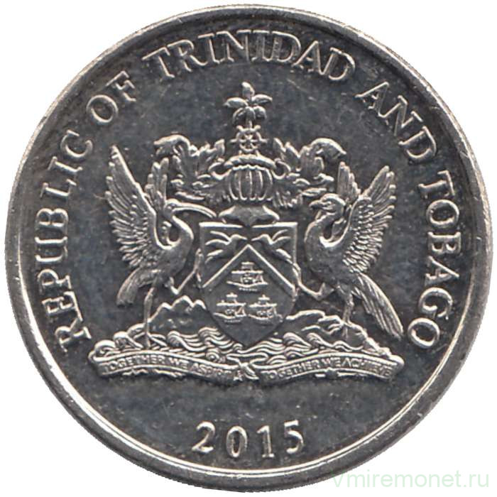 Монета. Тринидад и Тобаго. 25 центов 2015 год. 
