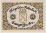 Бона. Нотгельд. Германия. Город Зангерхаузен. 10 пфеннигов 1921 год. Вариант 1163.1.а.2. рев.