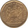 Монета. Южно-Африканская республика (ЮАР). 20 центов 1992 год. ав.
