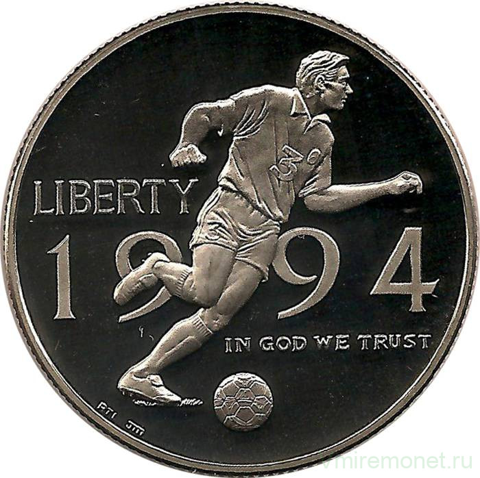 Монета. США. 50 центов 1994 год (P). Чемпионат мира по футболу США 1994.