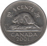 Монета. Канада. 5 центов 2001 год (P). ав.