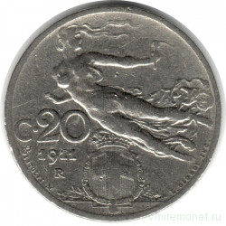 Монета. Италия. 20 чентезимо 1911 год.
