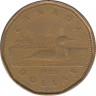 Монета. Канада. 1 доллар 1989 год. ав.