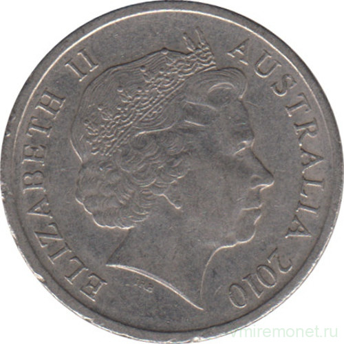 Монета. Австралия. 5 центов 2010 год.