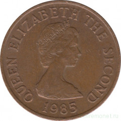 Монета. Великобритания. Джерси. 1 пенни 1985 год.