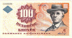 Банкнота. Дания. 100 крон 1999 год. Тип 56а(2).