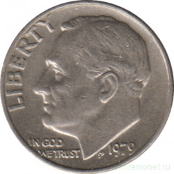 Монета. США. 10 центов 1979 год.