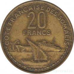 Монета. Французское Сомали. 20 франков 1952 год.