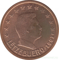 Монета. Люксембург. 2 цента 2002 год.