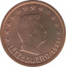 Монета. Люксембург. 2 цента 2002 год. ав.