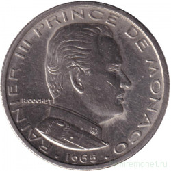 Монета. Монако. 1/2 франка 1965 год.