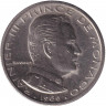 Монета. Монако. 1/2 франка 1965 год.