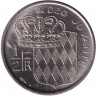 Монета. Монако. 1/2 франка 1965 год.