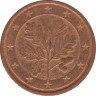 Монета. Германия. 1 цент 2014 год. (G). ав.