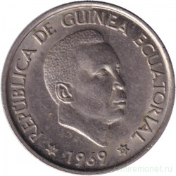 Монета. Экваториальная Гвинея. 50 песет 1969 год.
