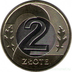 Монета. Польша. 2 злотых 2015 год.