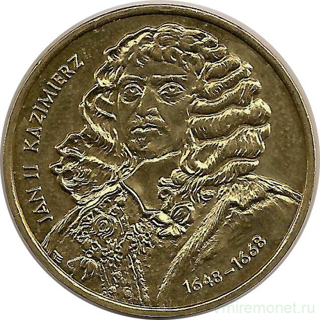 Монета. Польша. 2 злотых 2000 год. Ян II Казимир.