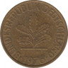 Монета. ФРГ. 10 пфеннигов 1976 год. Монетный двор - Карлсруэ (G). ав.