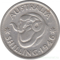 Монета. Австралия. 1 шиллинг 1946 год.
