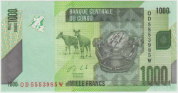 Банкнота. Демократическая Республика Конго. 1000 франков 2020 год. Тип 101.