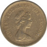 Монета. Гонконг. 50 центов 1980 год. рев.
