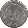 Монета. Сингапур. 20 центов 1980 год. ав.