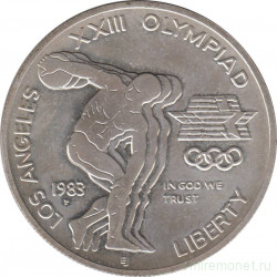 Монета. США. 1 доллар 1983 год (P). XXIII летние Олимпийские Игры в Лос-Анджелесе. Дискобол.