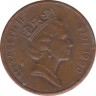 Монета. Фиджи. 1 цент 1990 год. ав.