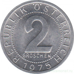 Монета. Австрия. 2 гроша 1975 год.