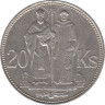 Монета. Словакия. 20 крон 1941 год. Кирилл и Мефодий. ав.