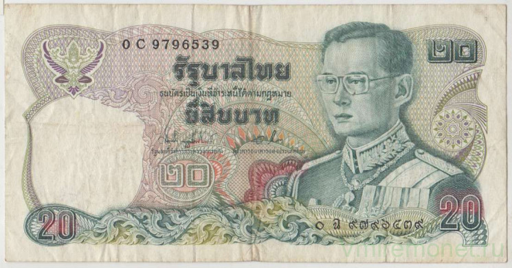 Банкнота. Тайланд. 20 бат 1981 год. Тип 88(16).