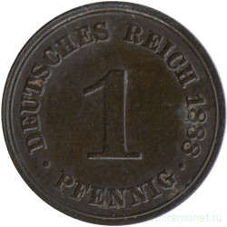 Монета. Германия (Германская империя 1871-1922). 1 пфенниг 1888 год. (А). 