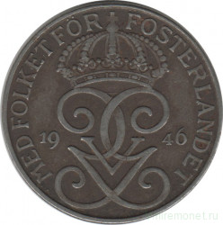 Монета. Швеция. 5 эре 1946 год.