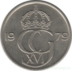 Монета. Швеция. 25 эре 1979 год.