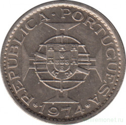 Монета. Ангола. 2.5 эскудо 1974 год.