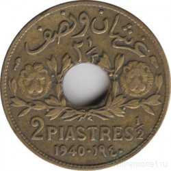Монета. Ливан. 2,5 пиастра 1940 год.