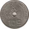 Монета. Бельгия. 10 сантимов 1939 год. BELGIE-BELGIQUE. рев.