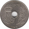  Монета. Дания. 25 эре 1978 год. ав.