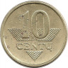 Монета. Литва. 10 центов 2006 год. рев