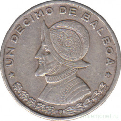 Монета. Панама. 1/10 бальбоа 1961 год.
