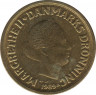  Монета. Дания. 10 крон 1989 год. ав.