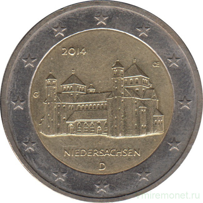 Монета. Германия. 2 евро 2014 год. Нижняя Саксония (G).