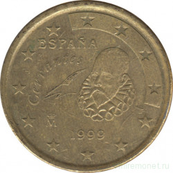 Монета. Испания. 50 центов 1999 год.