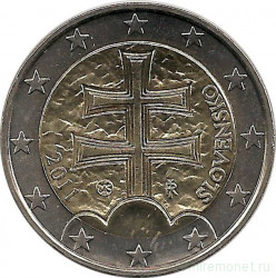 Монета. Словакия. 2 евро 2011 год.